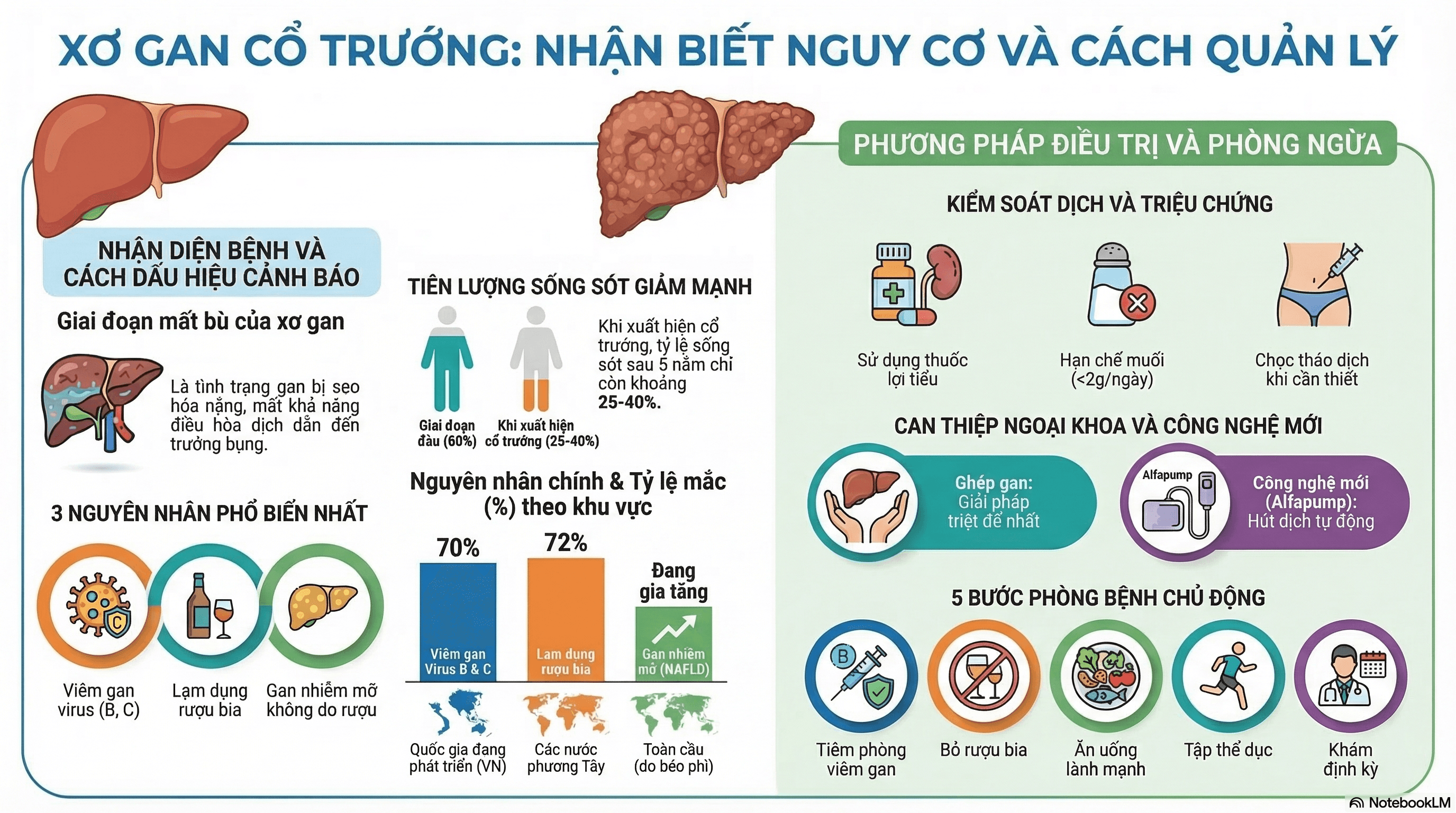 Báo cáo toàn diện về xơ gan cổ trướng