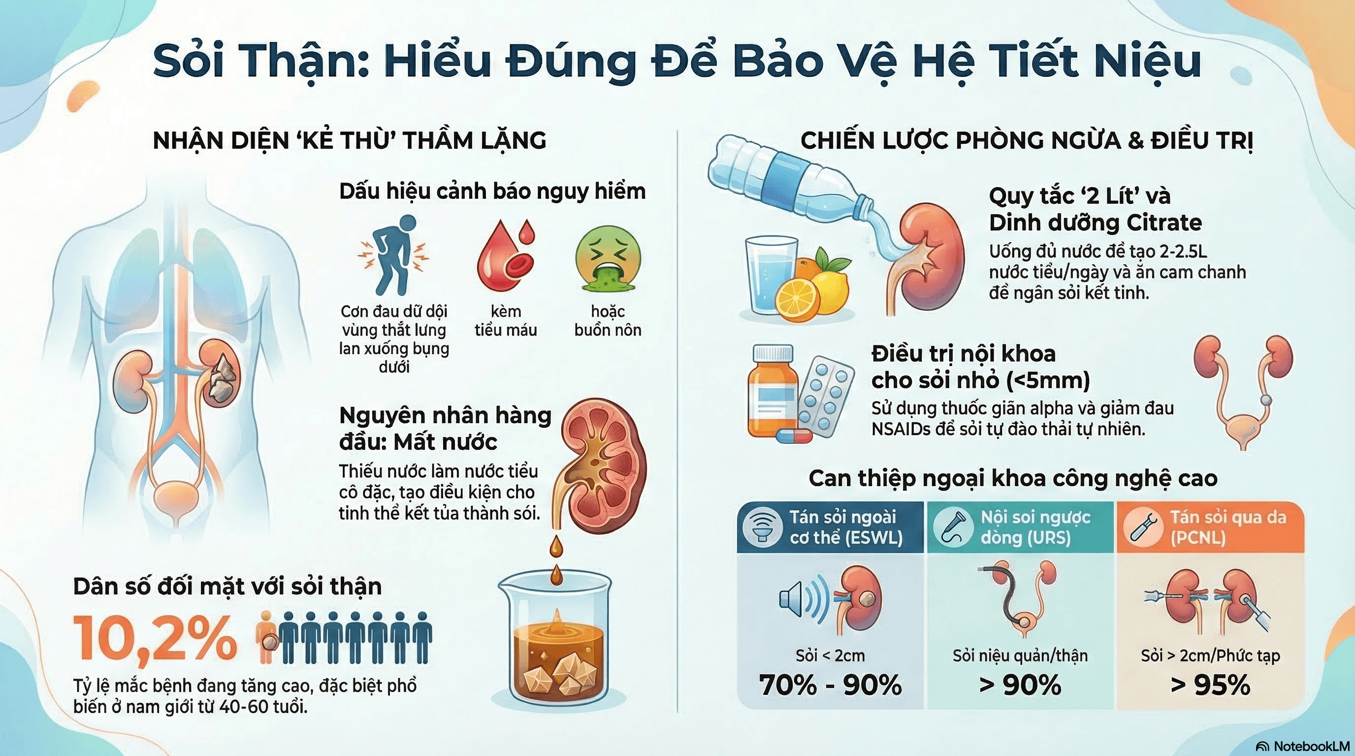 Nghiên cứu chuyên sâu về việc điều trị và kiểm soát bệnh sỏi thận