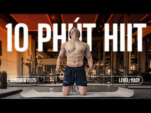 10 Phút HIIT Mức: Dễ Tập Tại Nhà