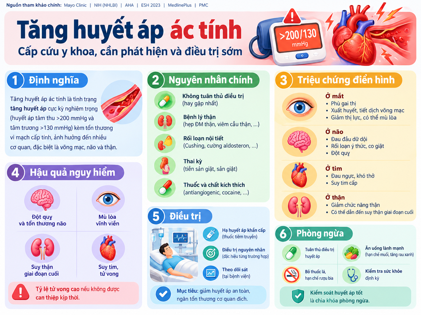 Nghiên cứu về tăng huyết áp ác tính: Nguyên nhân, cơ chế, hậu quả và điều trị